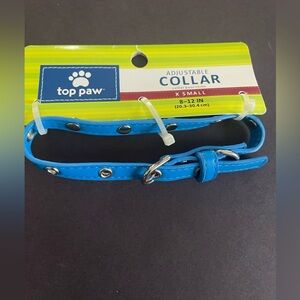 Top paw blue adjustable small collar size x-small